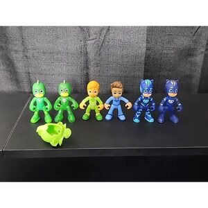 PJ Mask Figures Lot 3" Greg, Gekko, Connor, Catboy, Mask, Set Of 6
